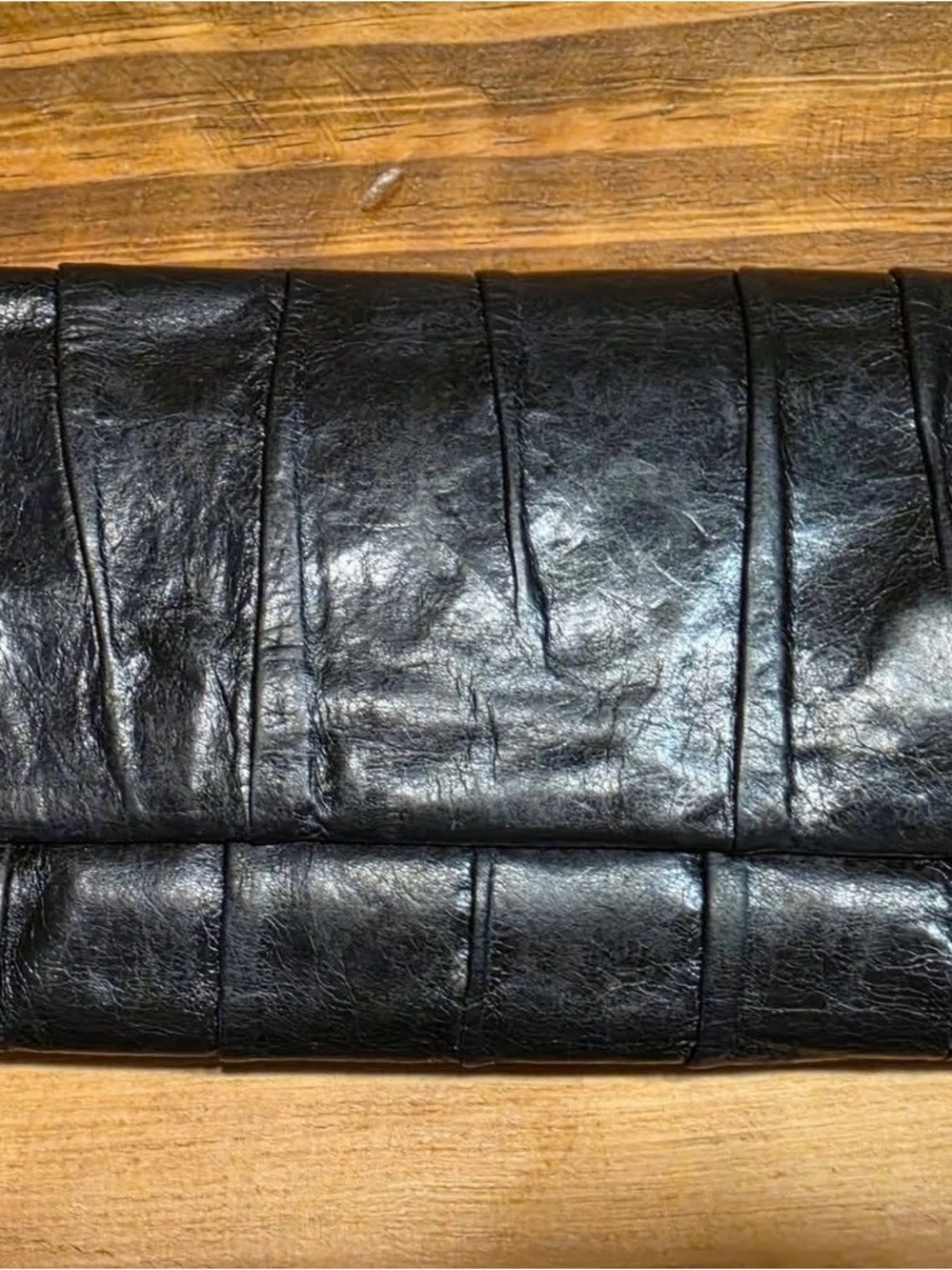 Hobo brand...Black Leather Fold-Over Wallet